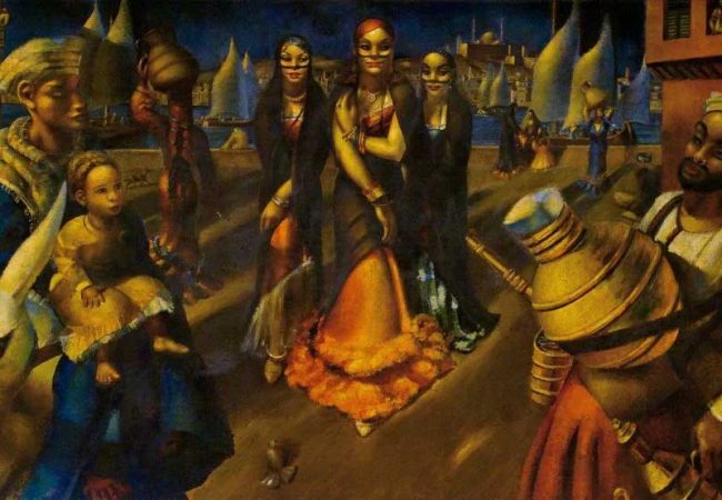الفنان-محمود-سعيد_لوحة-بنات-بحري